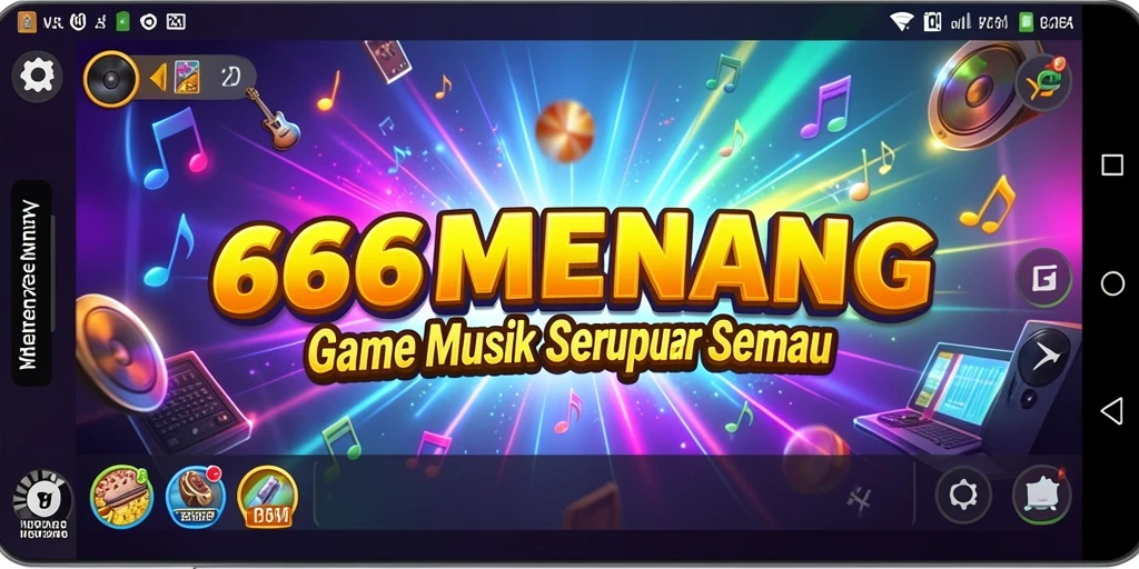 Screenshot utama 666MENANG menampilkan pengalaman bermain musik yang seru.