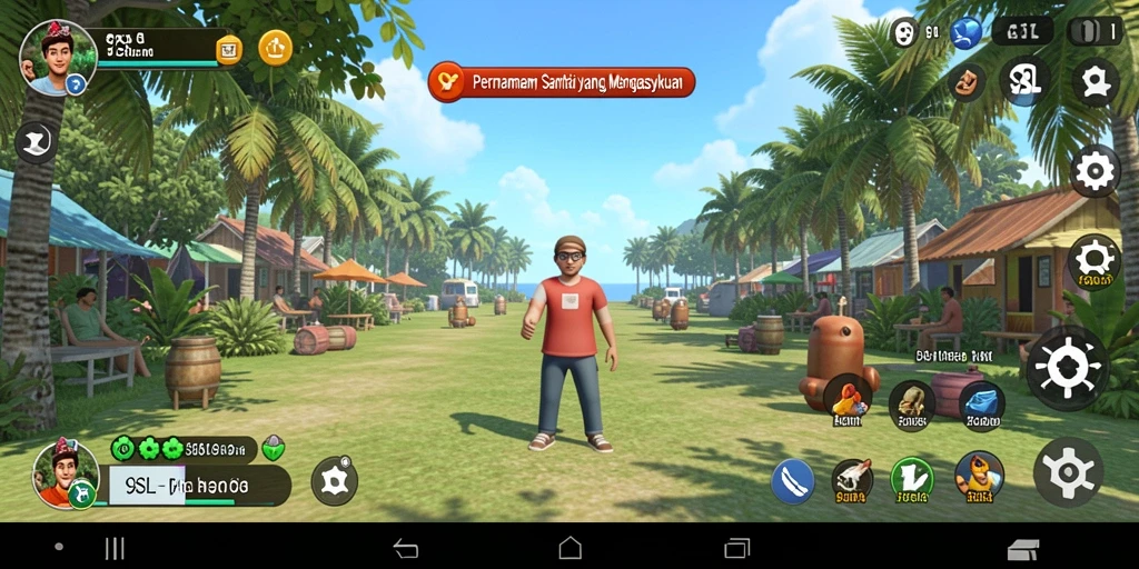 Menampilkan gameplay santai dalam 9SL yang mengasyikkan.