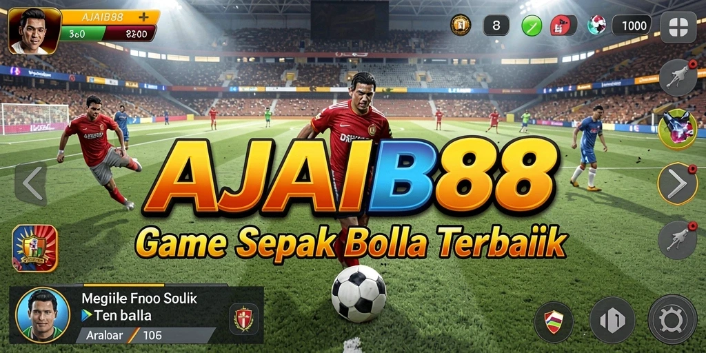 Screenshot dari gameplay AJAIB88 yang menampilkan aksi nyata di lapangan sepak bola.