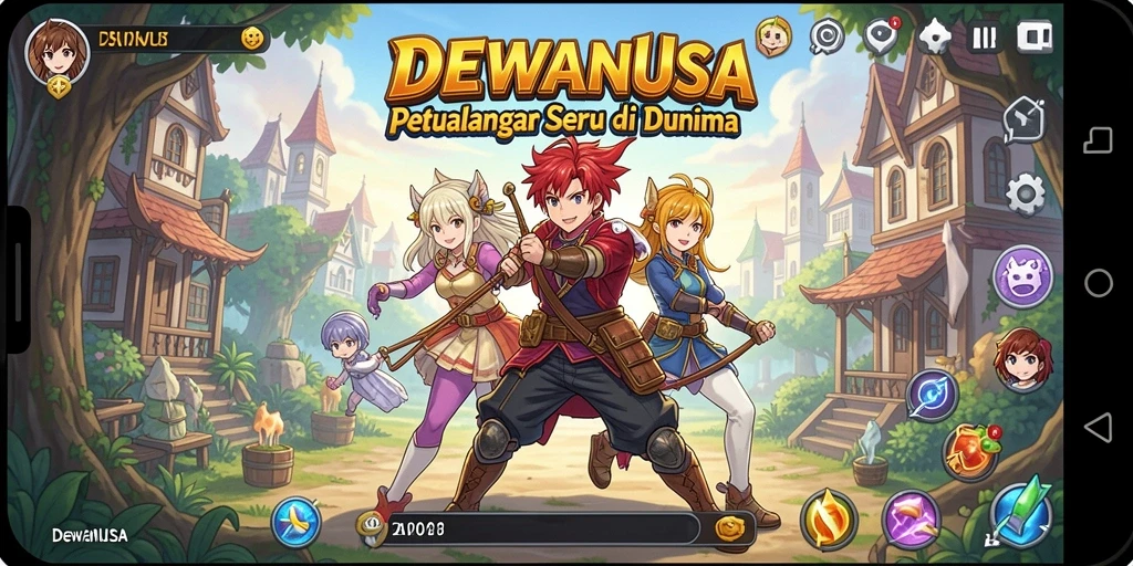 Screenshot DEWANUSA menampilkan aksi karakter dalam pertempuran epik.