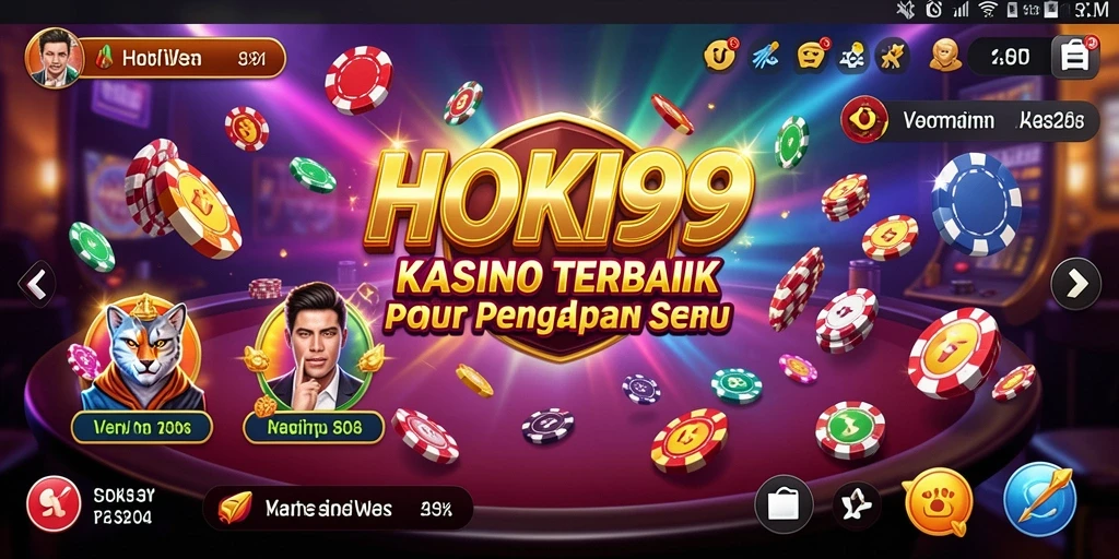 Tampilan gameplay utama HOKI99 dengan aksi permainan Kasino yang seru.