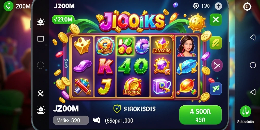 Screenshot permainan J200M dengan tampilan karakter dan efek slot yang menarik.