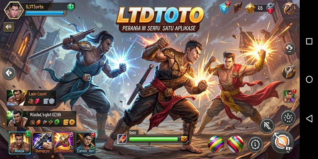 Tangkapan layar menampilkan aksi pertarungan epik di LTDTOTO.