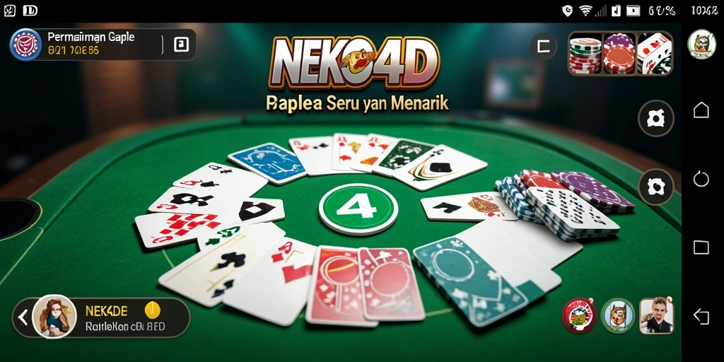 Tampilan gameplay Gaple yang menyenangkan di NEKO4D.