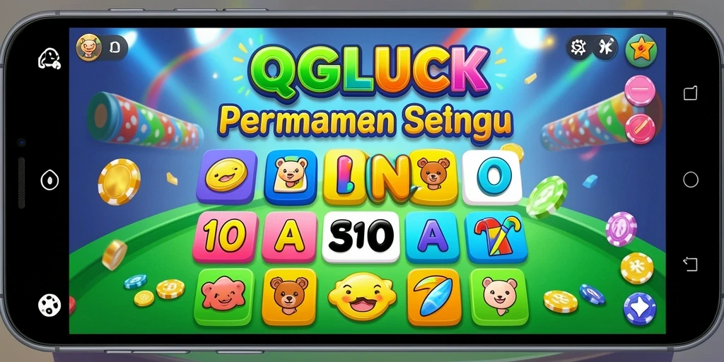 Tampilan screenshot utama QGLUCK saat gameplay Bingo yang seru.