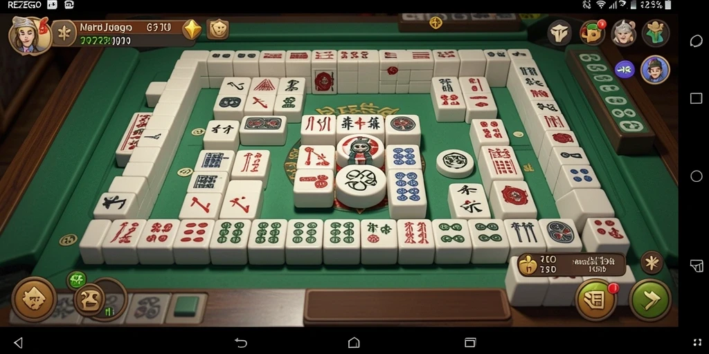 Tampilan gameplay seru Mahjong di REZEGO.