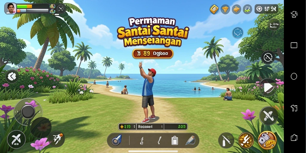 Gameplay RR89 yang penuh warna dan seru.
