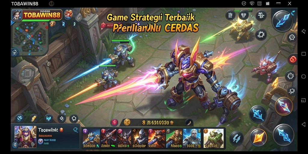 Tampilan gameplay intens dan strategi mendalam di TOBAWIN88.