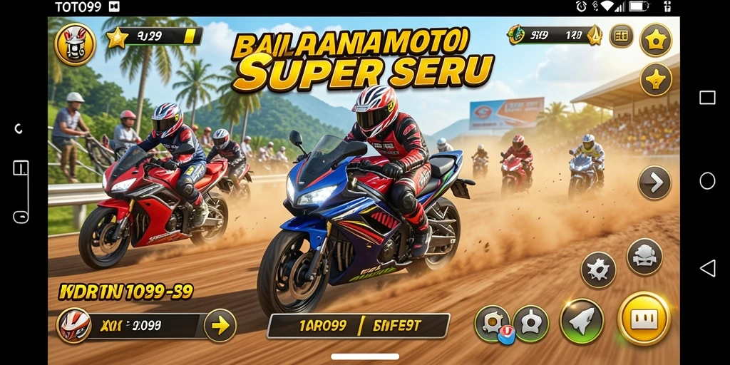 Gameplay menegangkan dalam balapan motor TOTO99.